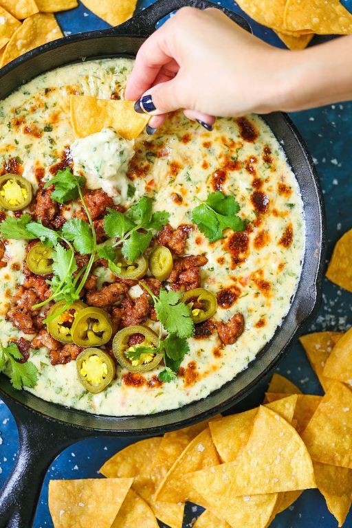Quick Queso Dip with Chorizo