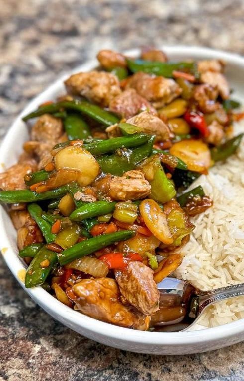 Quick Thin Sliced Pork Stir-Fry with Vegetables