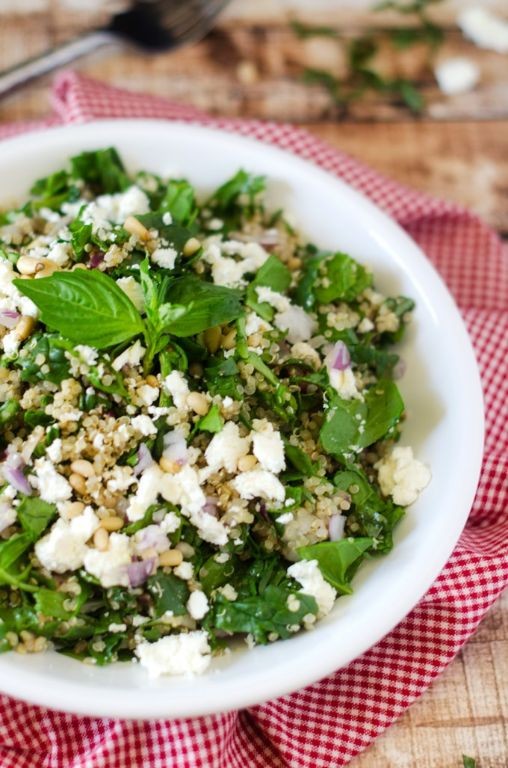 Quinoa Salad with Pine Nuts and Feta