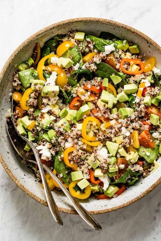 Quinoa and Avocado Salad with Lemon Dressing