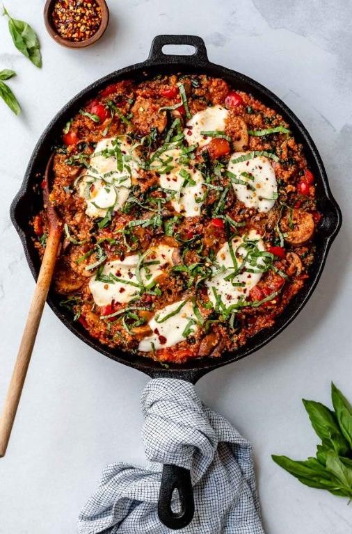 Quinoa and Chicken Sausage Skillet