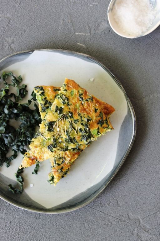 Quinoa and Kale Frittata with Goat Cheese