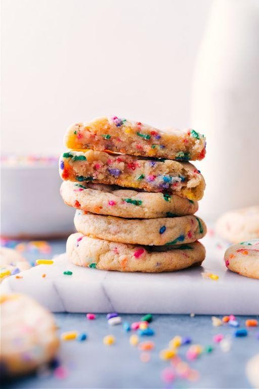 Rainbow Funfetti Cookies