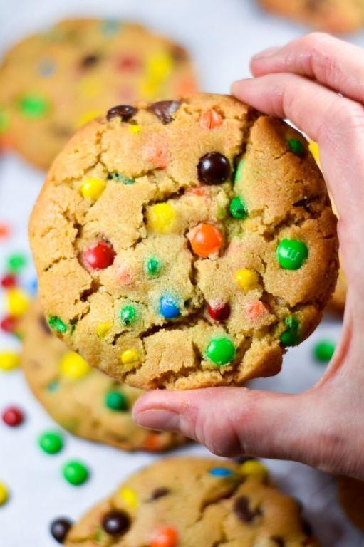Rainbow Peanut Butter Cookies