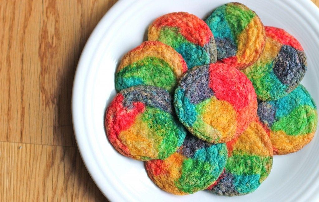 Rainbow Snickerdoodle Cookies