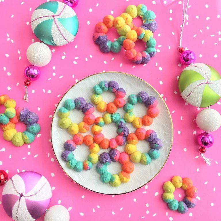 Rainbow Spritz Cookies