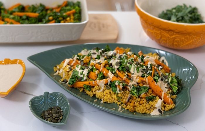 Ras el Hanout Roasted Carrots and Chickpeas