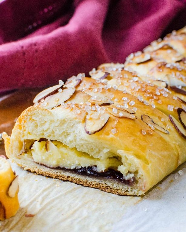 Raspberry Almond Braided Bread