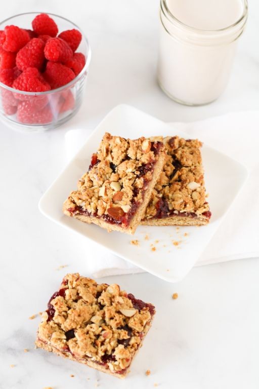 Raspberry Almond Cereal Bars