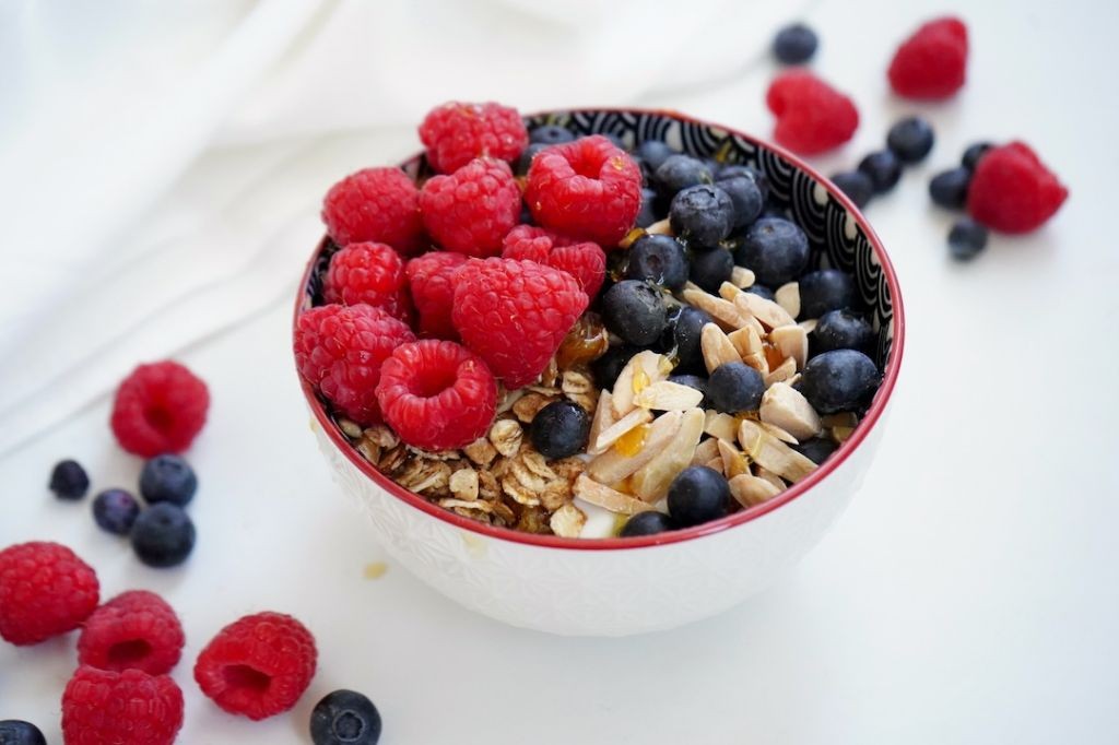 Raspberry Almond Granola Parfait