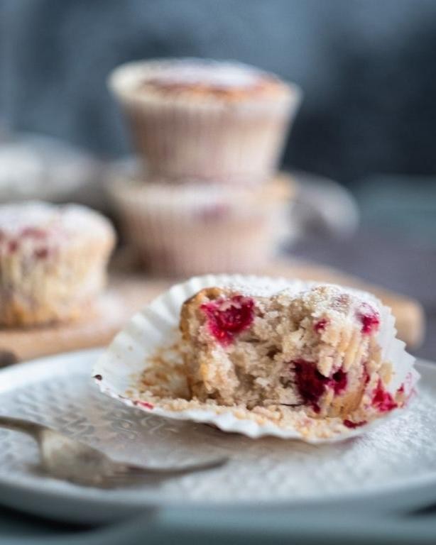 Raspberry Coconut Vegan Muffins
