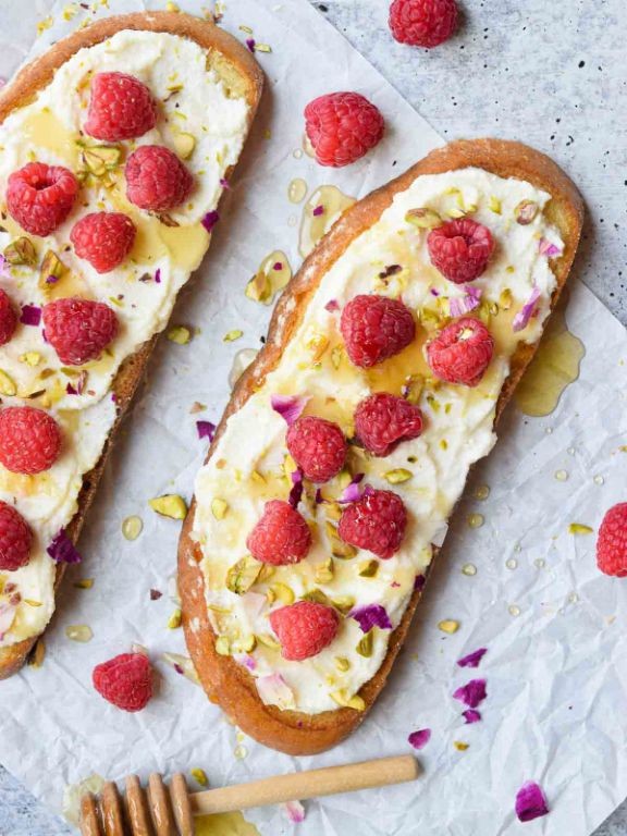 Raspberry Lemon Ricotta Toast