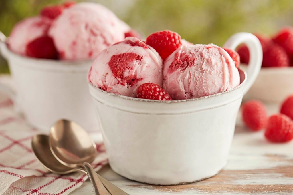 Raspberry Swirl Frozen Yogurt