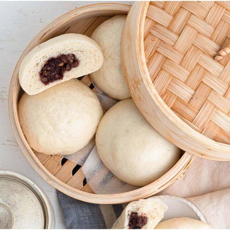 Red Bean Steamed Buns (Dou Sha Bao)