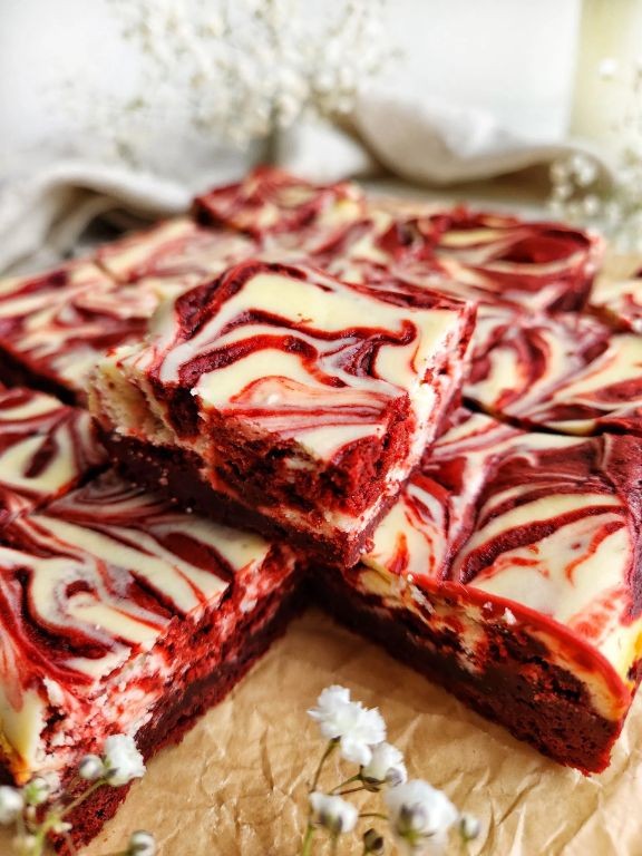Red Velvet Cheesecake Swirl Brownies