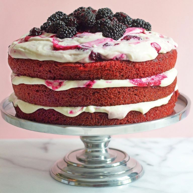 Red Velvet Layer Cake with Whipped Cream Filling