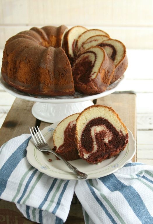 Red Velvet Raisin Marble Cake