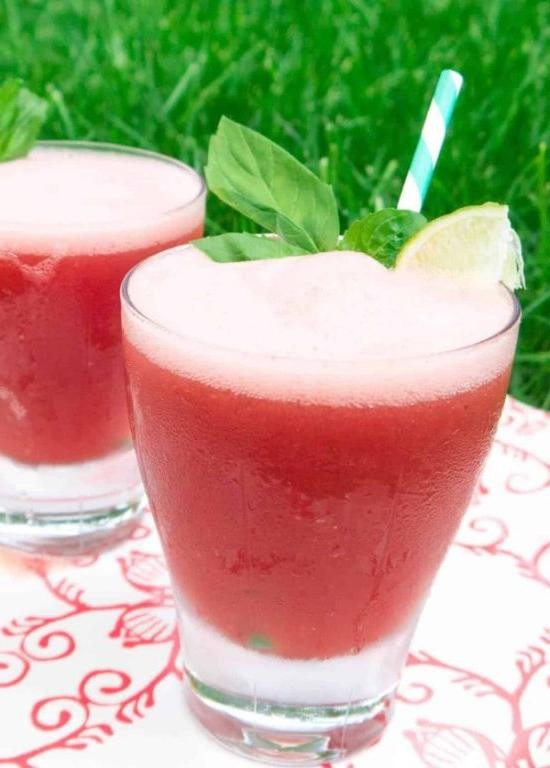 Refreshing Watermelon Basil Vodka Cooler