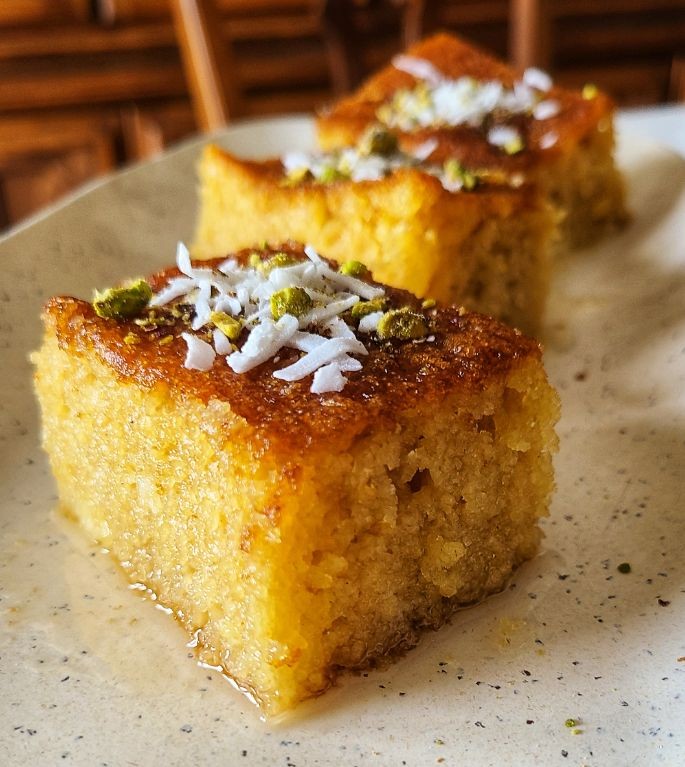 Revani (Semolina Cake with Syrup)