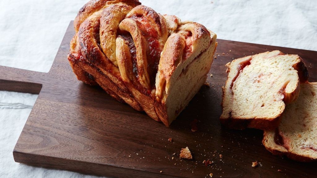 Rhubarb Cinnamon Swirl Bread