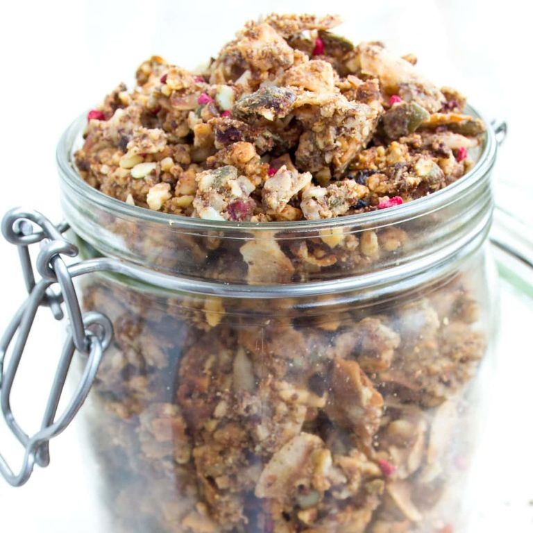 Rhubarb and Pecan Keto Granola