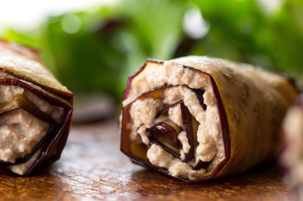 Ricotta and Walnut Stuffed Eggplant