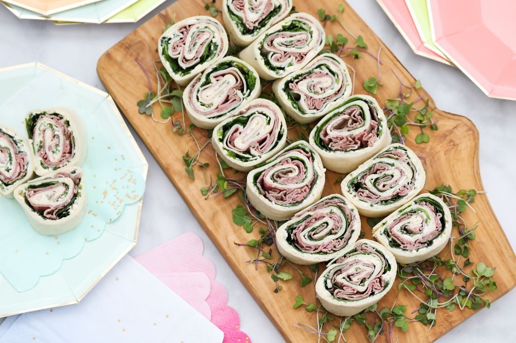Roast Beef and Horseradish Pinwheel Sandwiches