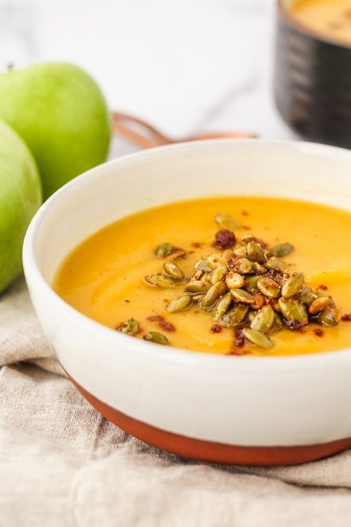 Roasted Butternut Squash and Apple Soup