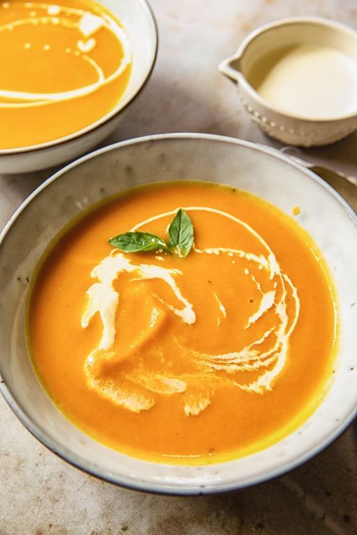 Roasted Butternut Squash and Sweet Potato Soup