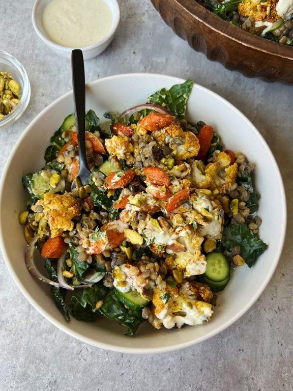 Roasted Cauliflower and Lentil Salad