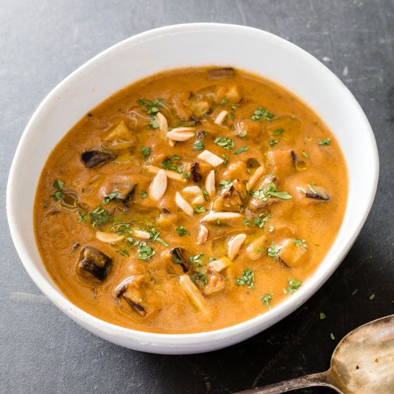 Roasted Eggplant and Tomato Soup