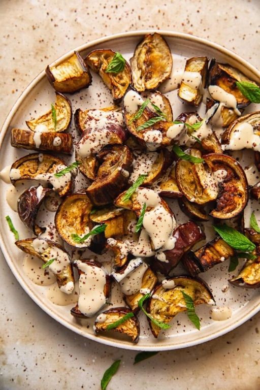 Roasted Eggplant with Garlic and Tahini