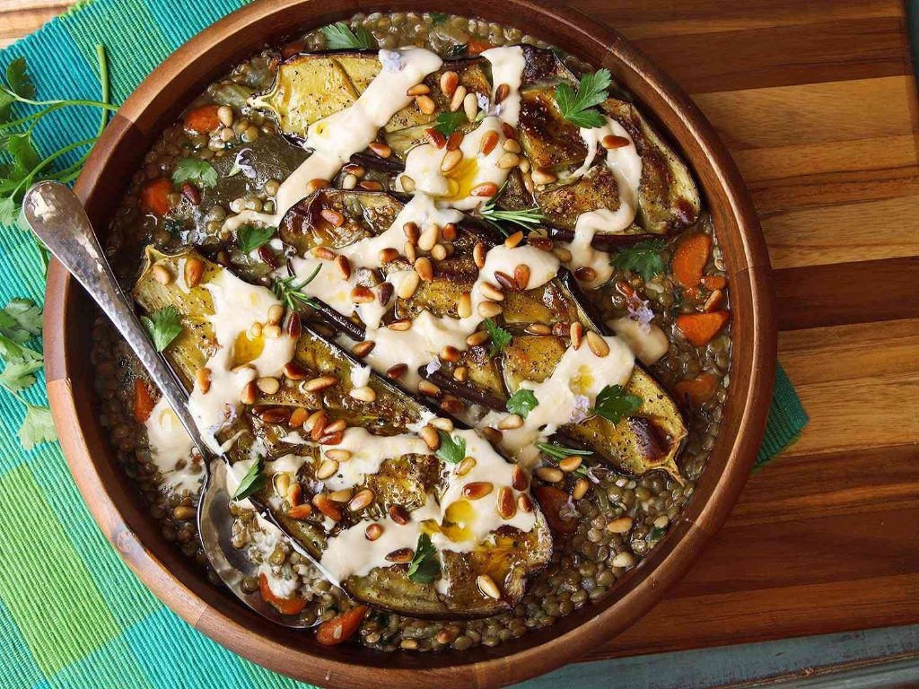 Roasted Eggplant with Tahini Drizzle