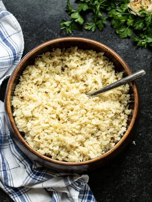 Roasted Garlic Cauliflower Rice