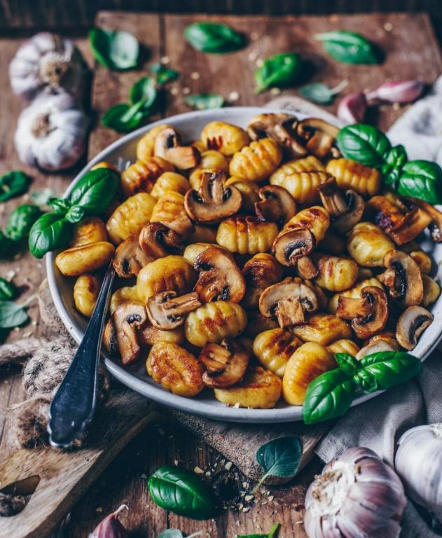 Roasted Garlic and Mushroom Gnocchi