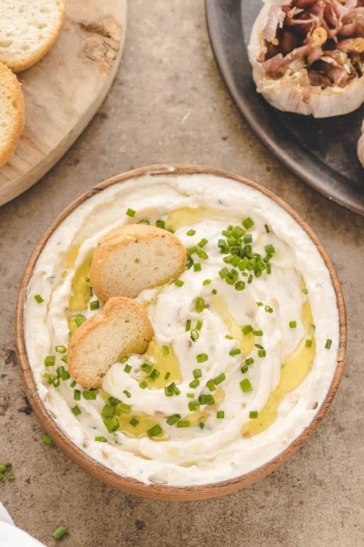 Roasted Garlic and Parmesan Boat Dip