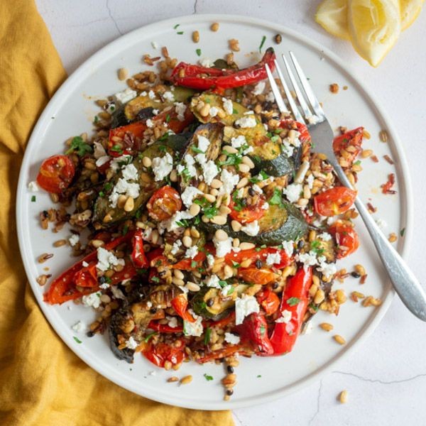 Roasted Mediterranean Vegetables with Feta