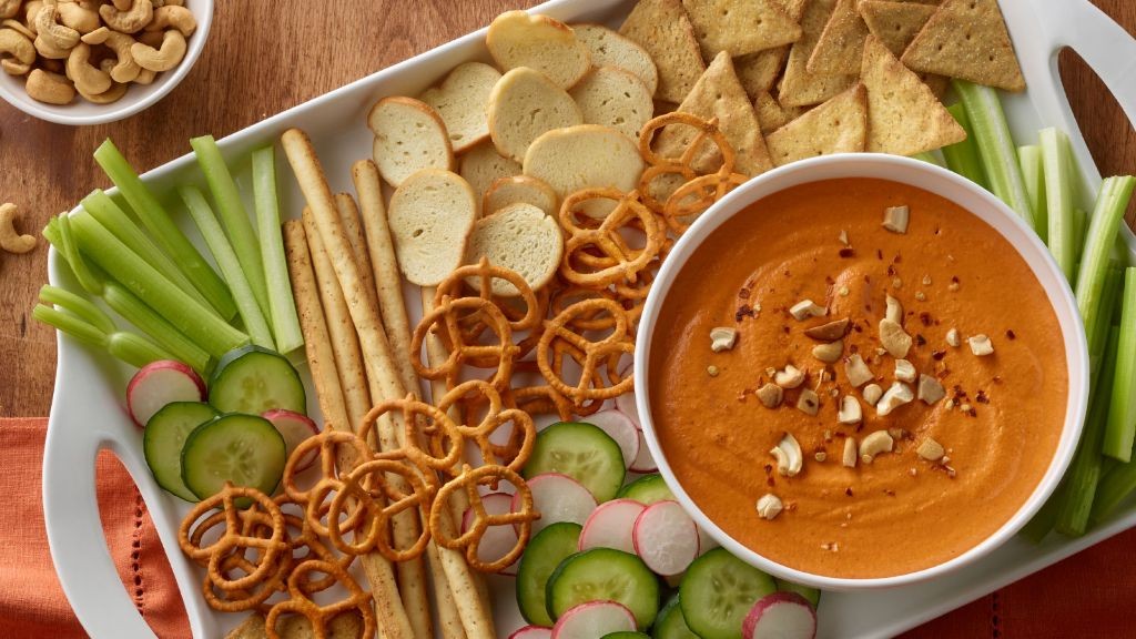 Roasted Red Pepper Cashew Dip