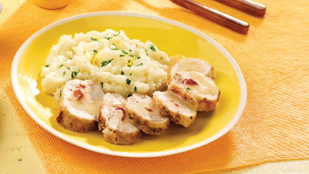 Roasted Red Pepper and Ricotta Stuffed Chicken Breast