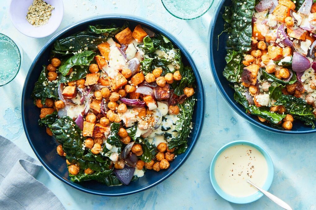 Roasted Sweet Potato and Kale Buddha Bowl