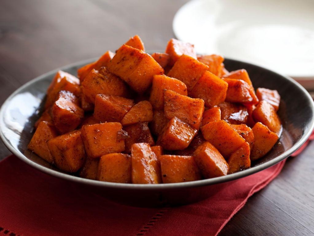 Roasted Sweet Potatoes with Cinnamon and Honey
