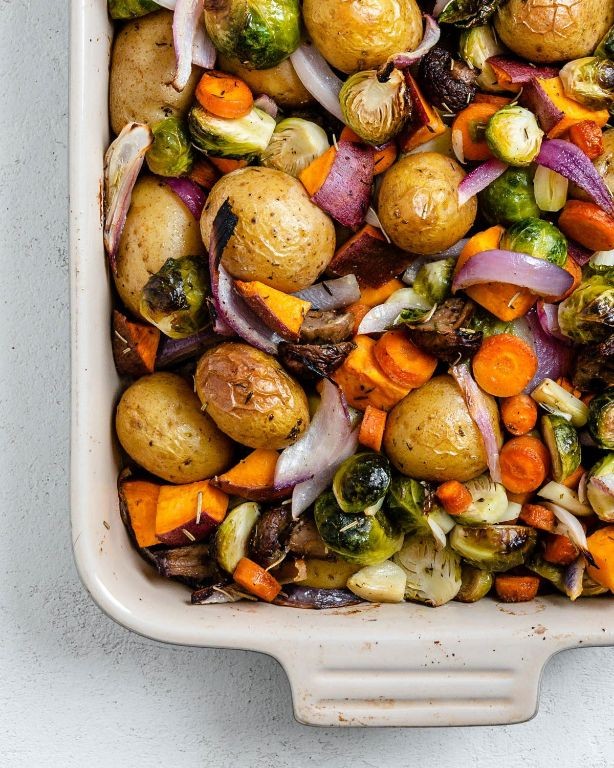 Roasted Vegetable Medley with Herb Dressing