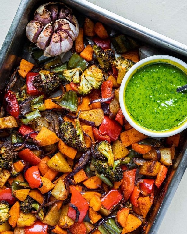 Roasted Vegetables with Metaboost Dressing