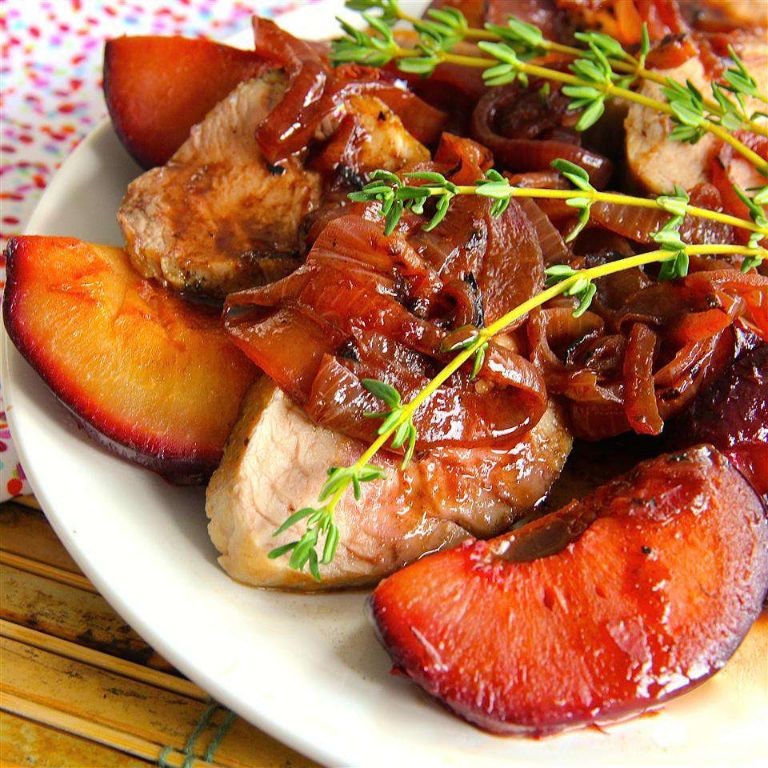 Roasted Wild Plum and Pork Loin