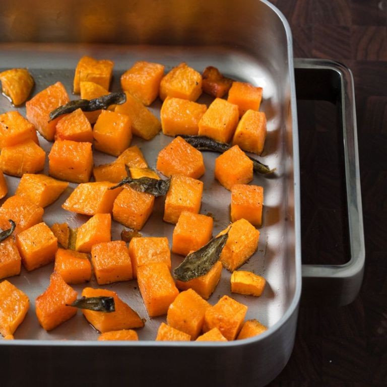 Roasted butternut squash with sage