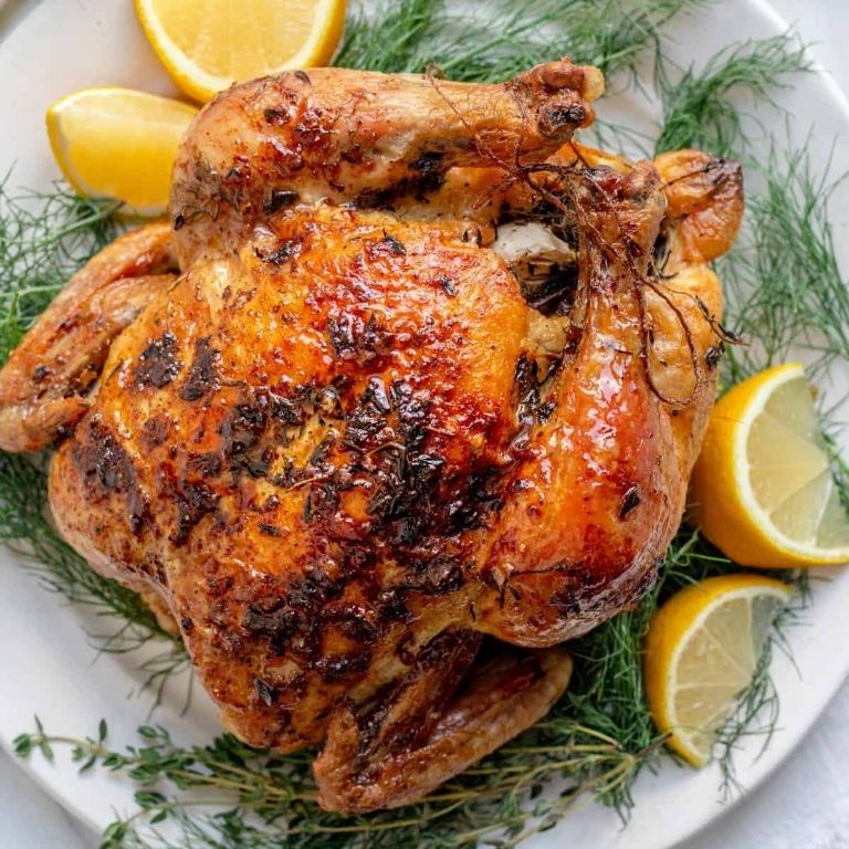 Roasted chicken with garlic and herbs