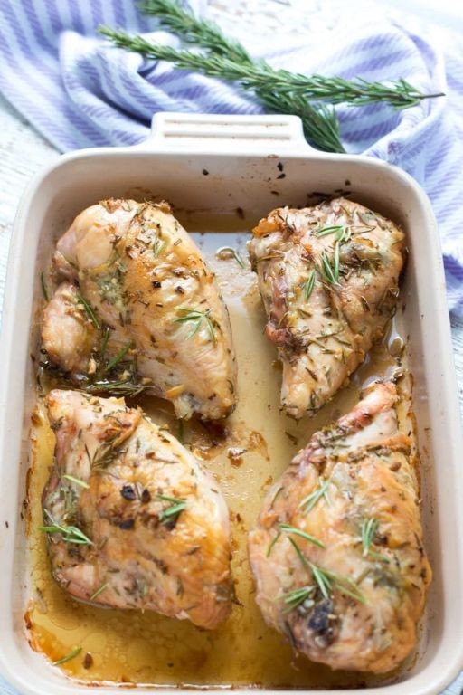 Rosemary Garlic Split Chicken Breast Sheet Pan Dinner
