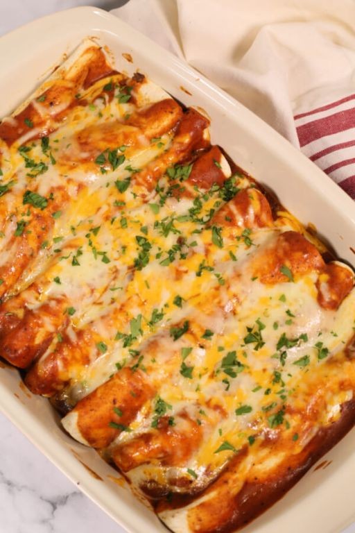 Rotel Ground Beef Enchiladas