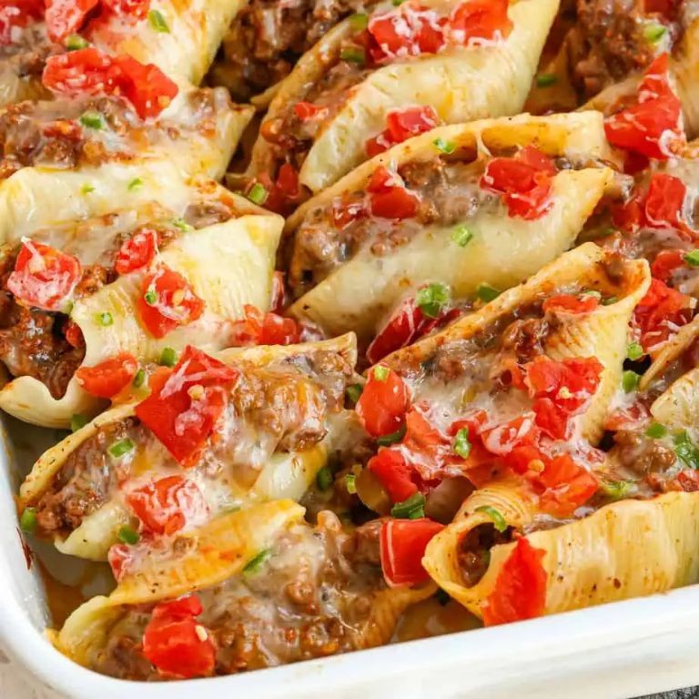 Rotel Ground Beef Stuffed Shells