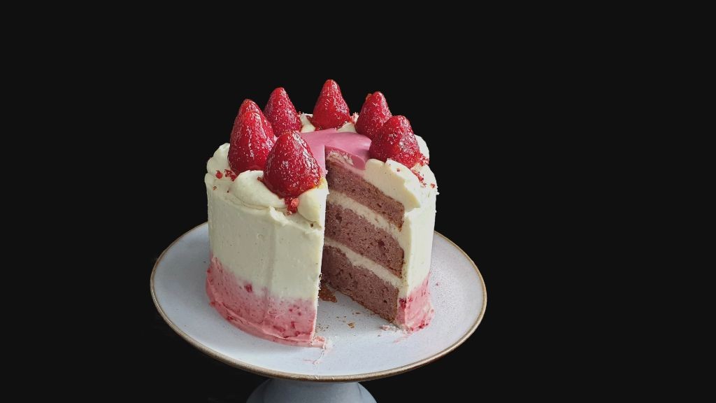 Ruby Chocolate Layer Cake with Cream Cheese Frosting